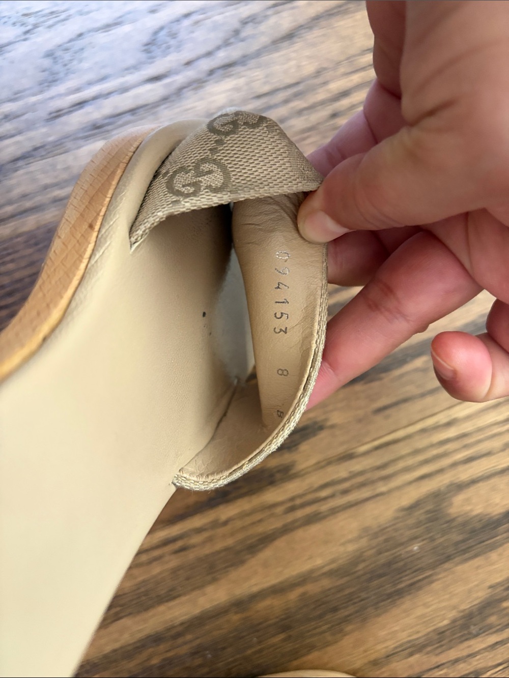 Gucci Beige GG Canvas Slide Mules 8 - Picture 5 of 5
